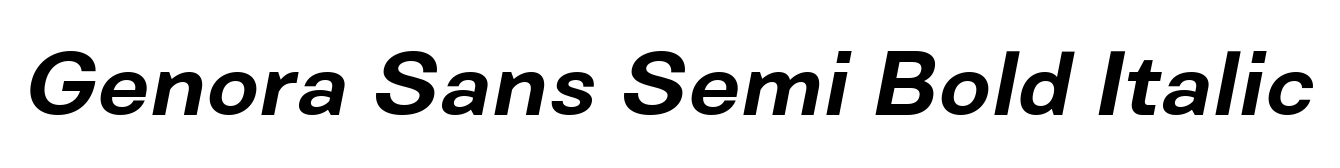 Genora Sans Semi Bold Italic